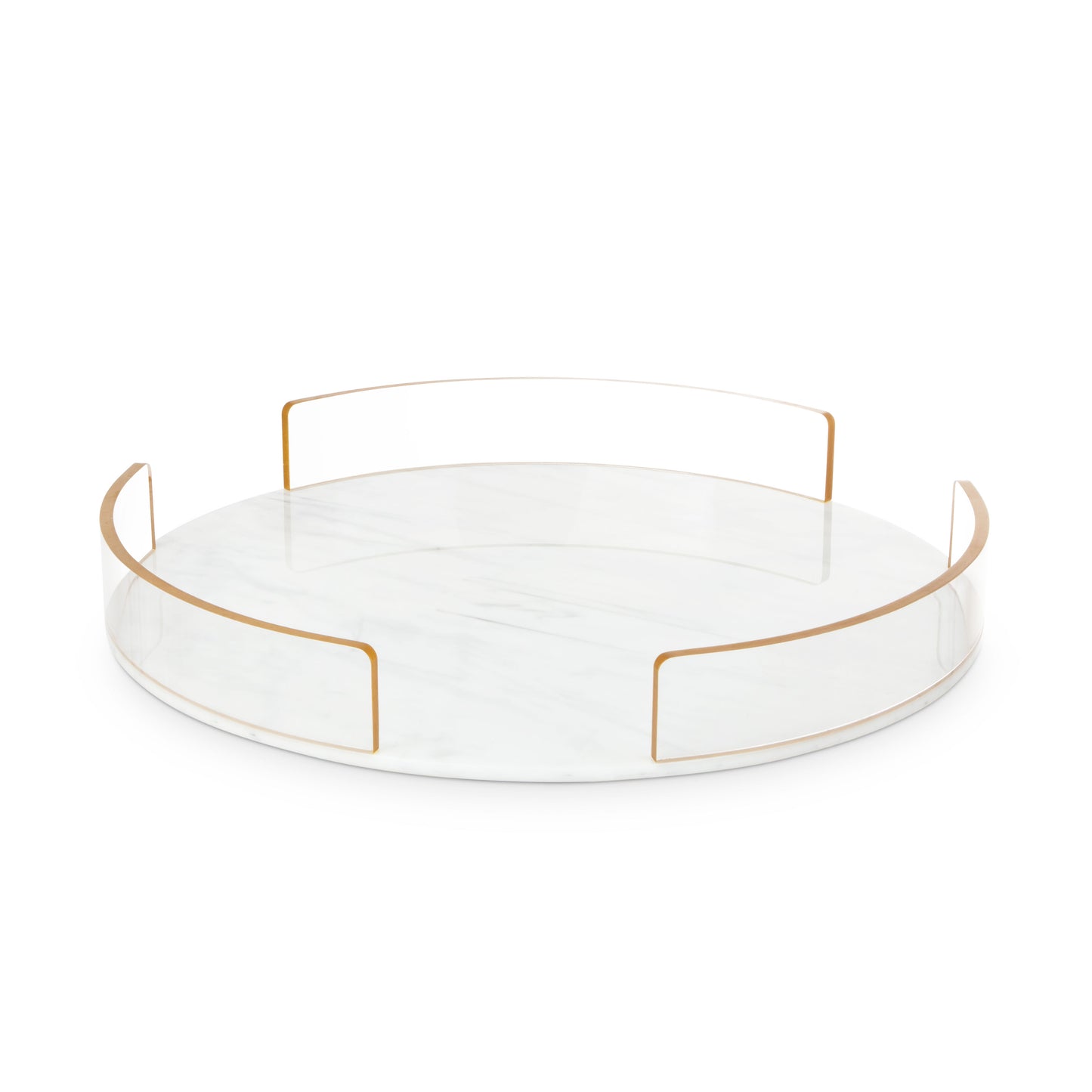 Marble & Gold Round Cake Tray